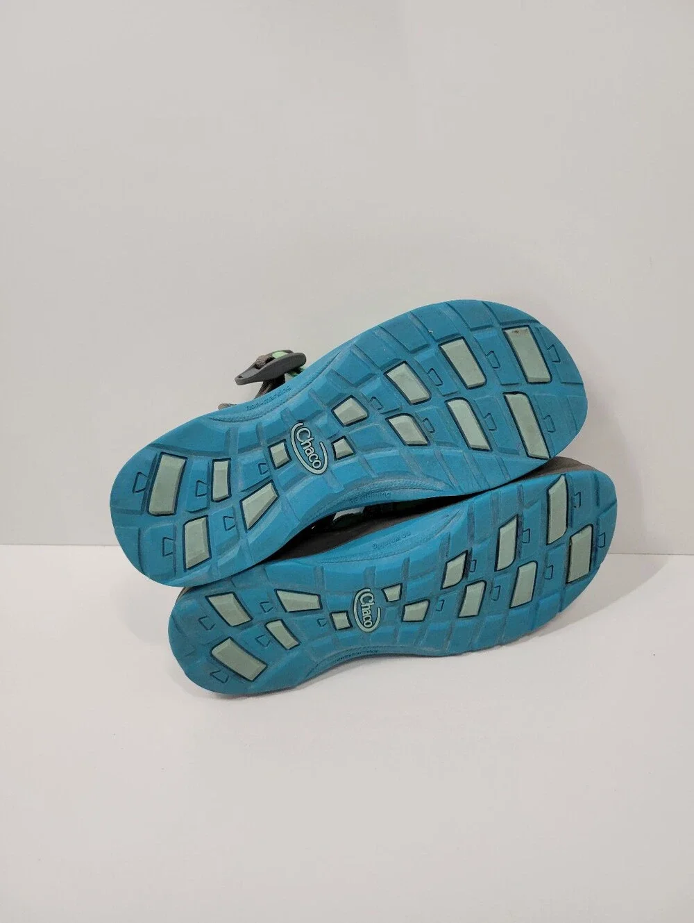 Chaco Vitim EcoTread Green Blue Sandal Water Shoes Youth Kids Junior Size 6